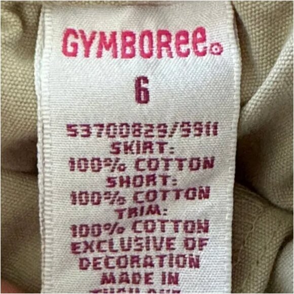 Gymboree Scalloped Hem Tan Skort with Lemon Details and Pink Piping Size 6 - Picture 5 of 5